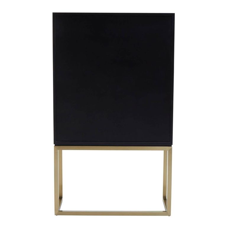 Dumas Hall Cabinet - 2 Door - Black and White