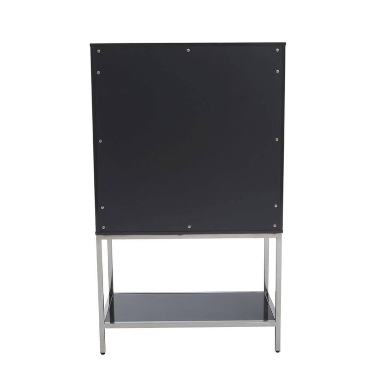 Genoa Hall Cabinet - 2 Door - Fluted - Grey
