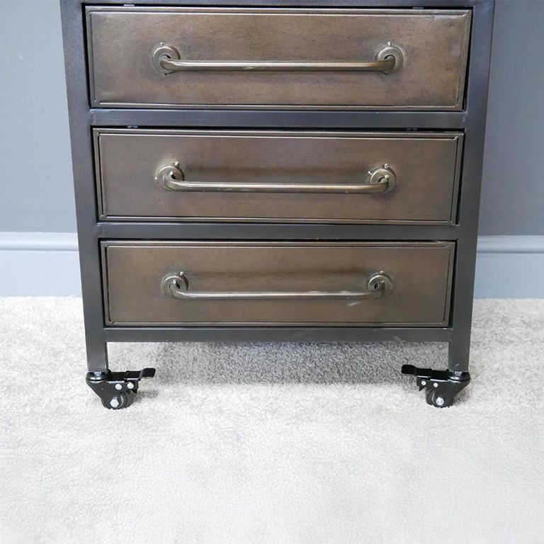 Clearance - Display Cabinet - 2 Door - Bronze Metal and Glass - Industrial - FSS17343