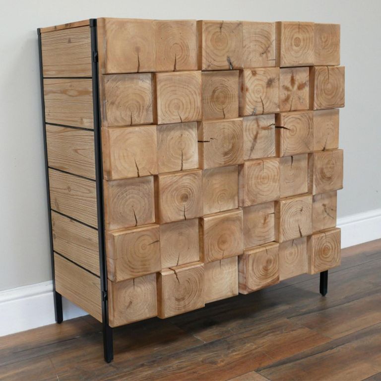 Chunky Hall Cabinet - 2 Door - Natural - Wood