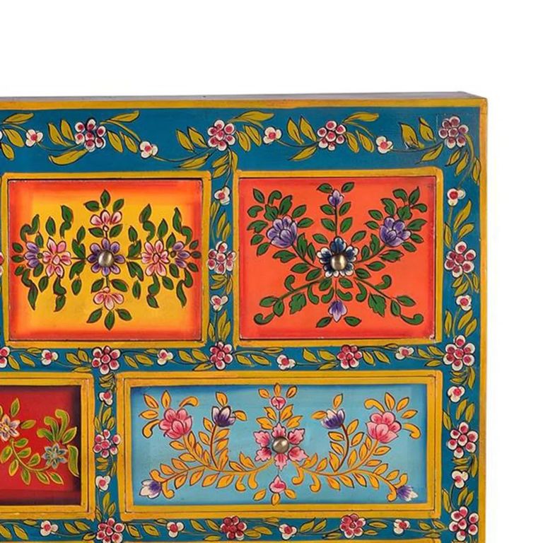 Clearance - Wauzeka Hall Cabinet - Multicolor - Mango Wood - Painted - 2 Door - FSS17385
