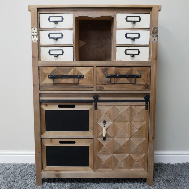 Storage Hall Cabinet - Rustic - Fir Wood
