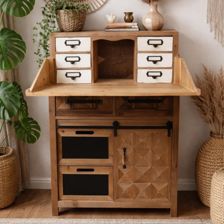 Storage Hall Cabinet - Rustic - Fir Wood