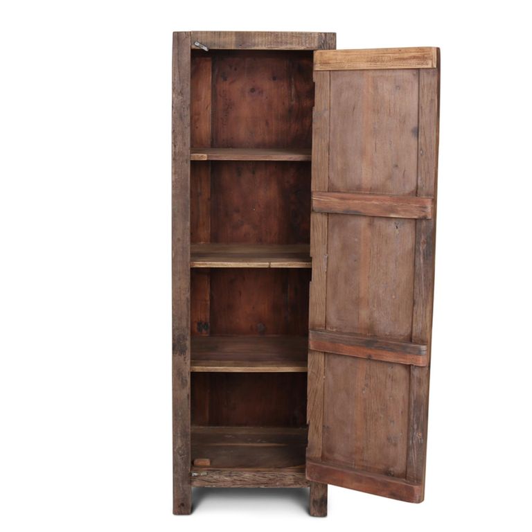 Bassano Hall Cabinet - 1 Door - Natural - Recycled Wood