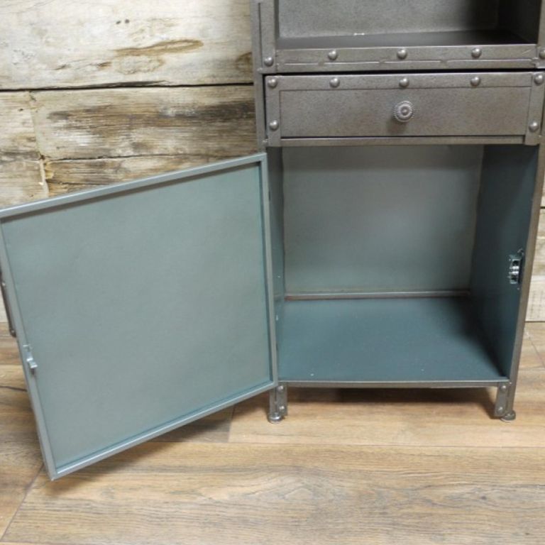 Industrial Cabinet - 1 Door - Grey - Metal