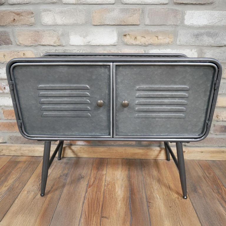 Industrial Cabinet - 2 Door - Grey - Metal