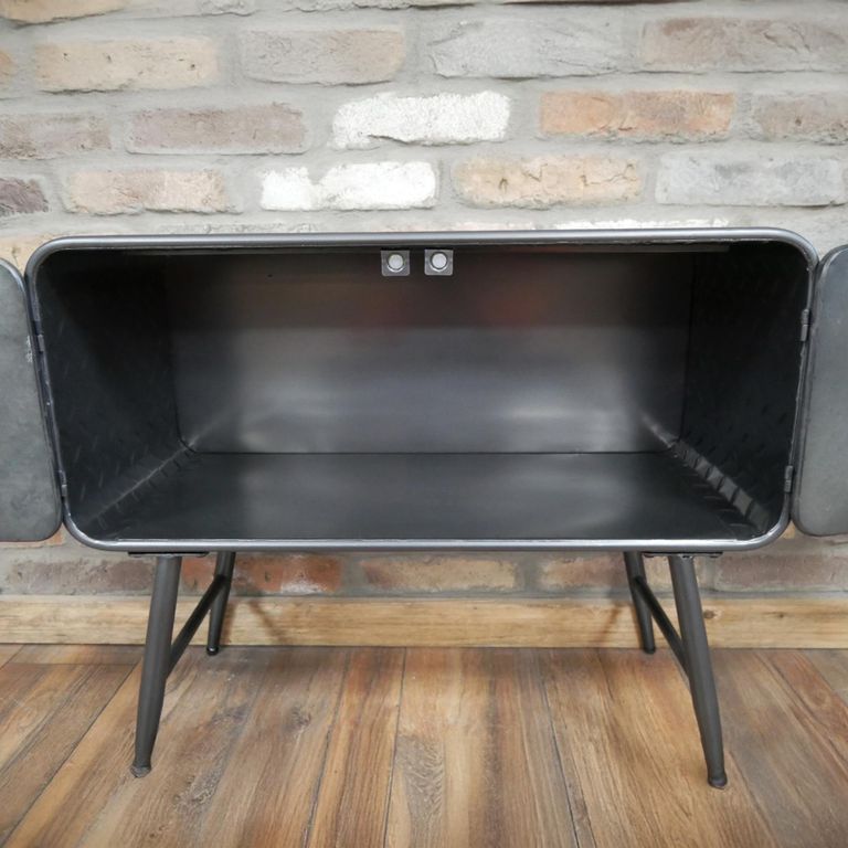 Industrial Cabinet - 2 Door - Grey - Metal