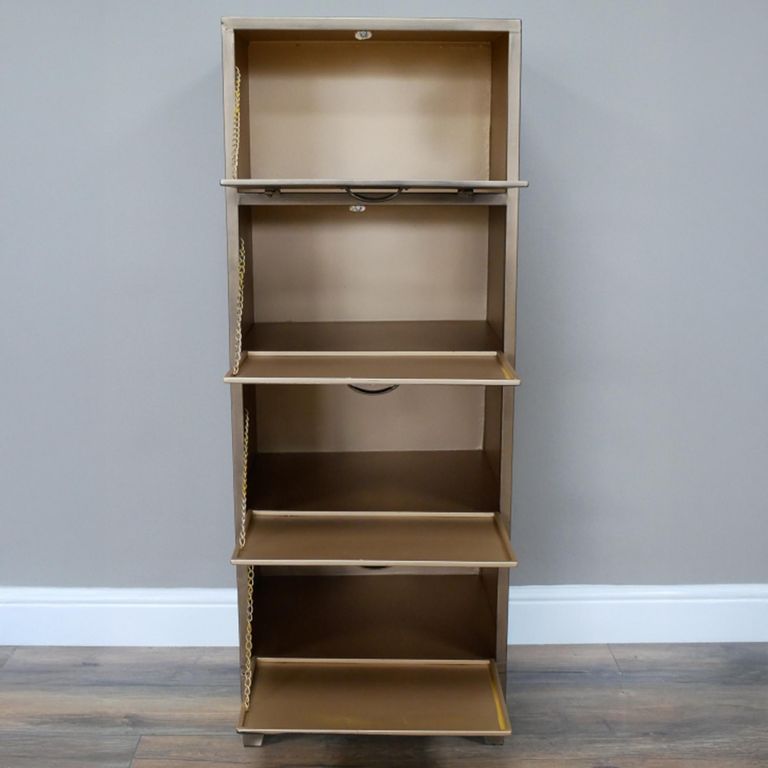 Industrial Filling Cabinet - 4 Door - Antique Copper - Metal