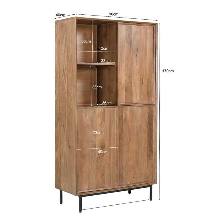 Ravenstein Storage Cabinet - 3 Door - Natural - Mango Wood