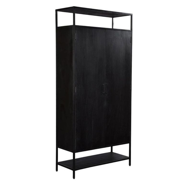 Kala Storage Cabinet - 2 Door - Black - Mango Wood