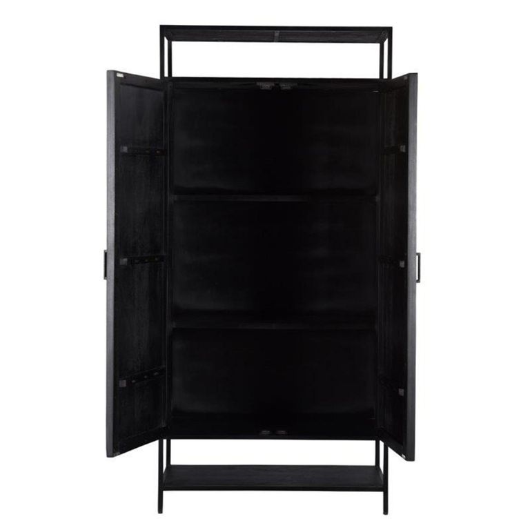 Kala Storage Cabinet - 2 Door - Black - Mango Wood