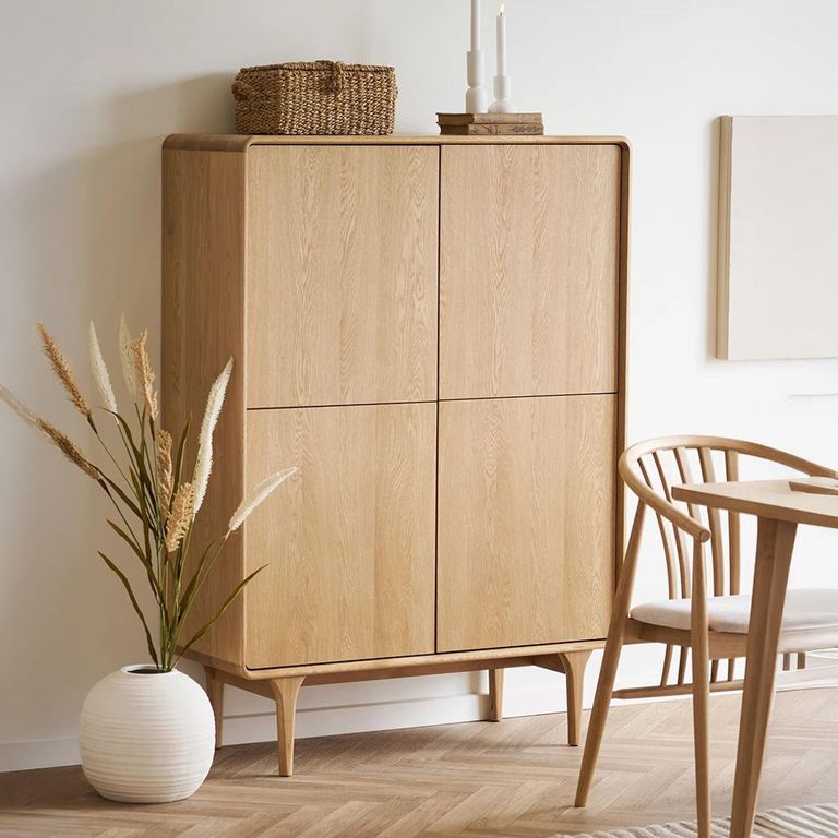 Darwin Oak Hall Cabinet - 2 Door - Natural