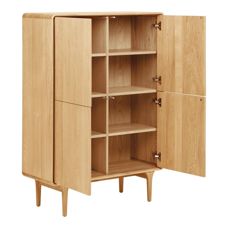 Darwin Oak Hall Cabinet - 2 Door - Natural