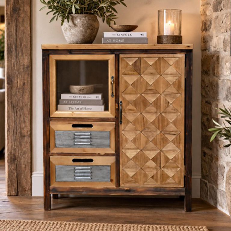 Cabinet - 2 Door - 2 Drawer - Rustic - Fir Wood