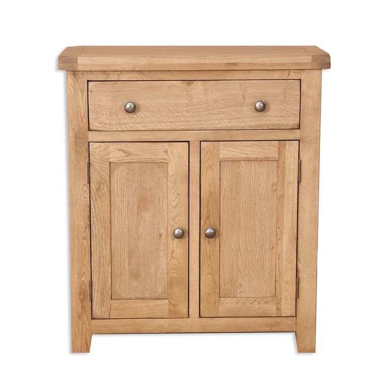 Melbourne Country Oak Hall Cabinet - 2 Door - 1 Drawer - Rustic