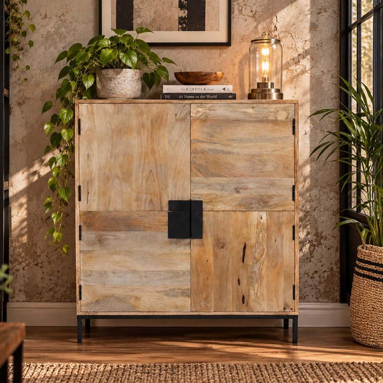 Mango Wood 4 Door Cabinet