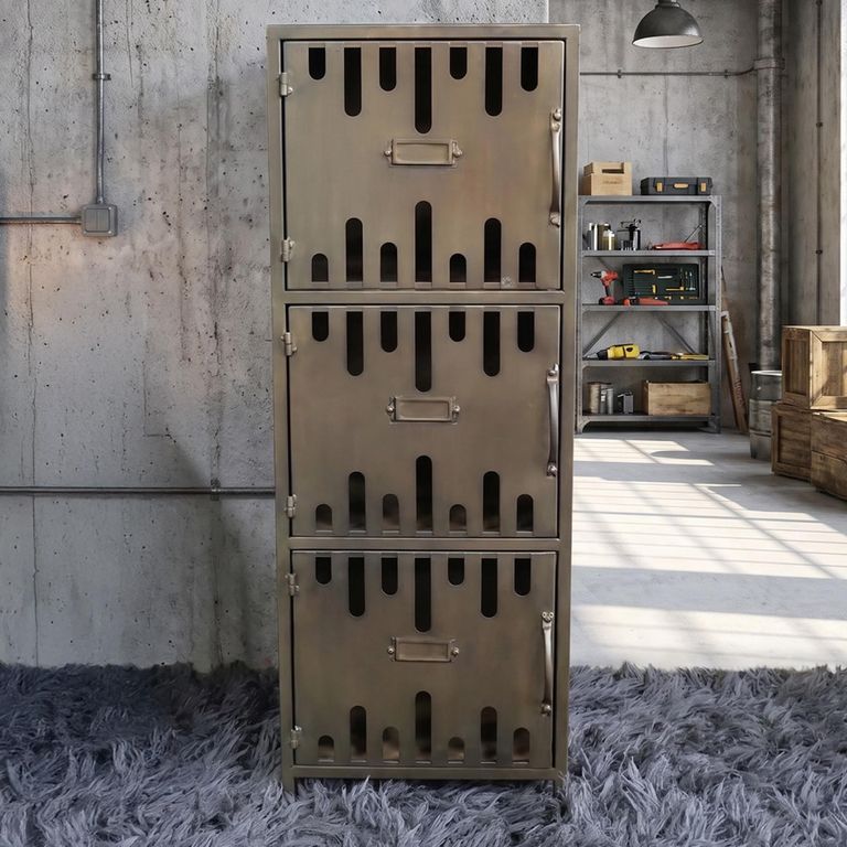 Metal 3 Door Industrial Hall Cabinet
