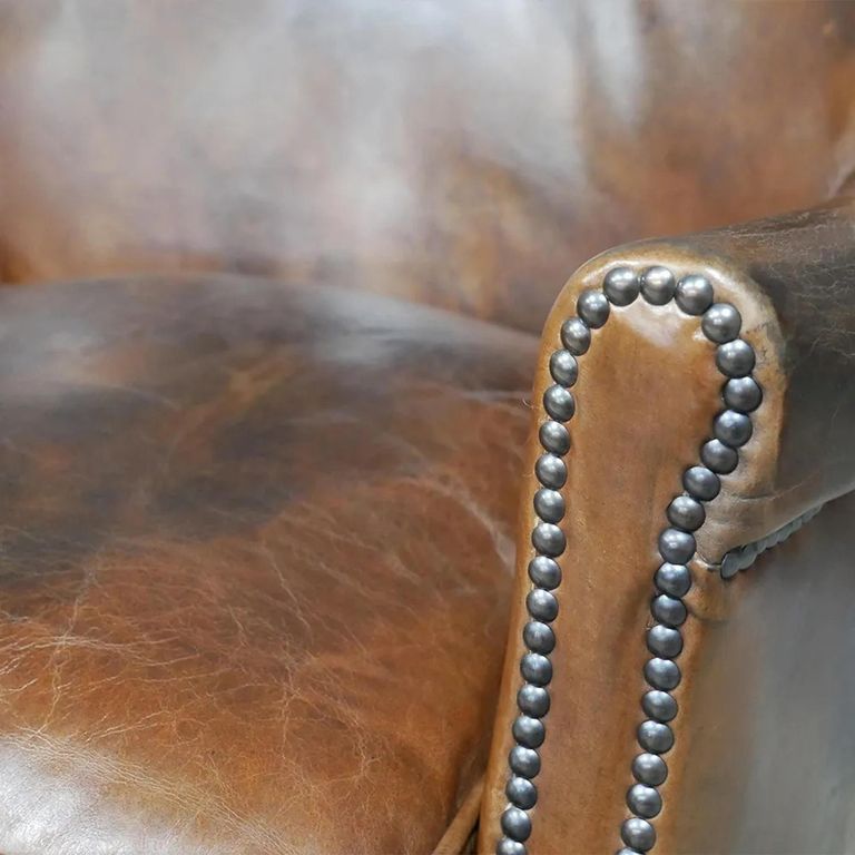 Accent Armchair - Brown Leather