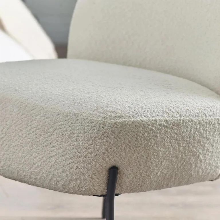 Clearance - Lulu Accent Chair - Ivory Boucle Fabric - FSS17250