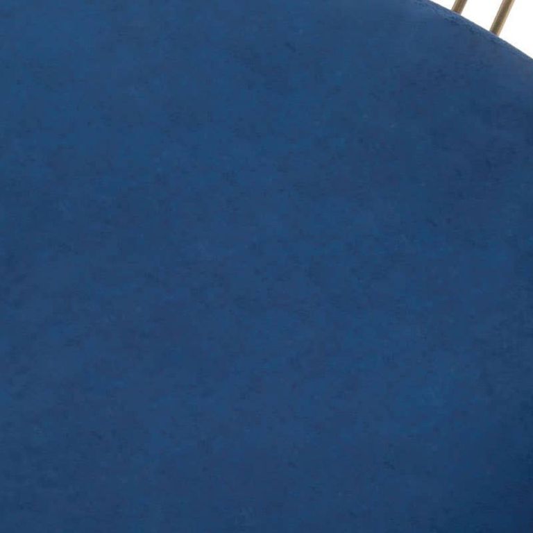 Anzio Chair - Navy Blue Velvet Fabric with Brushed Gold Base
