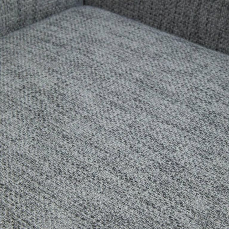 Azalea Lounge Chair - Grey Fabric with Footstool