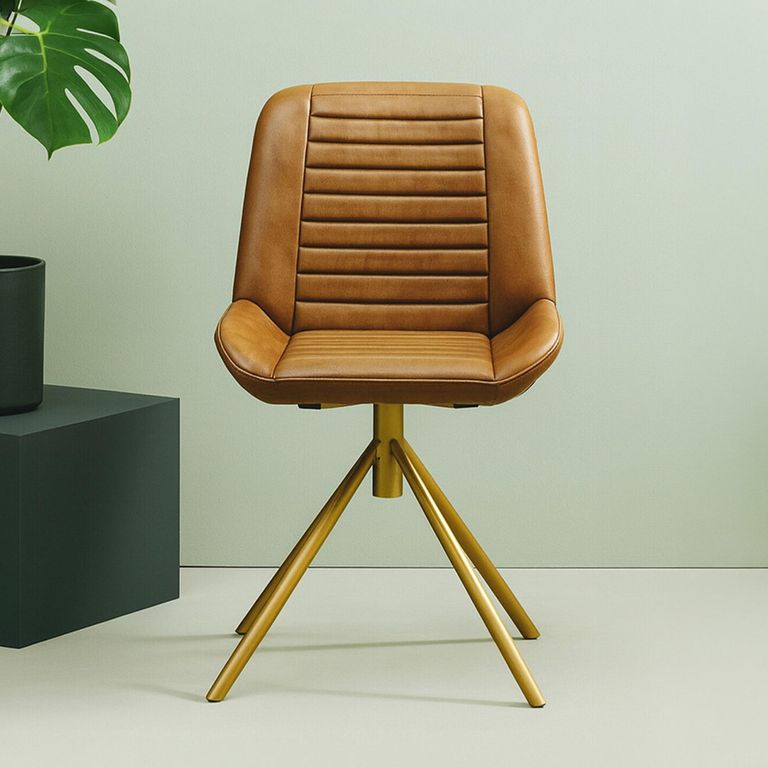 Buffalo Accent Chair - Swivel - Brown - Leather