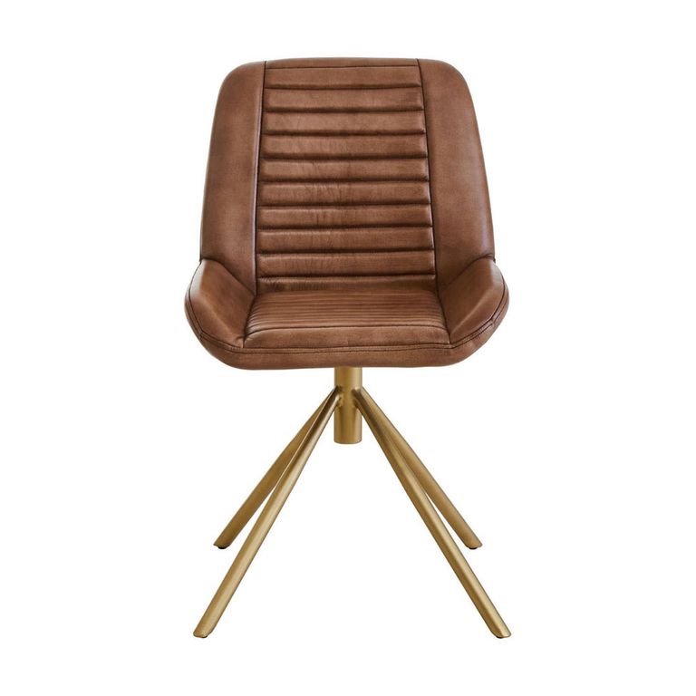 Buffalo Accent Chair - Swivel - Brown - Leather