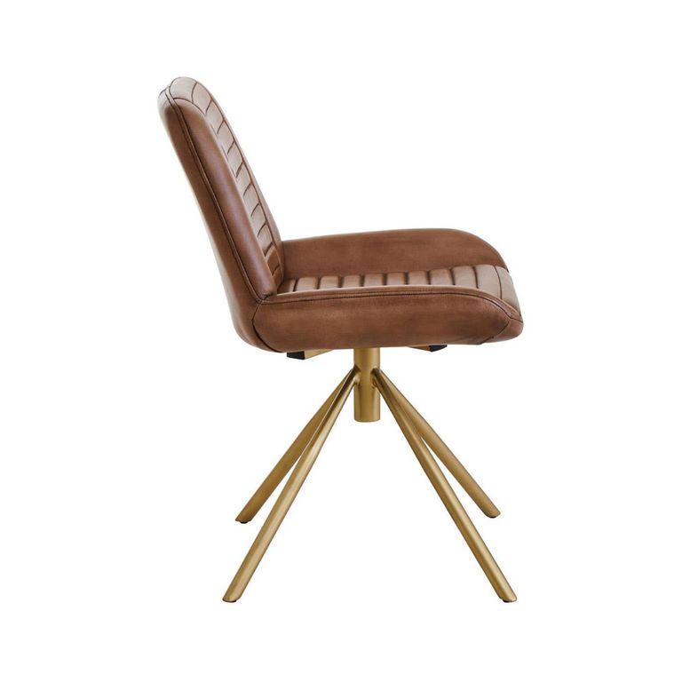 Buffalo Accent Chair - Swivel - Brown - Leather