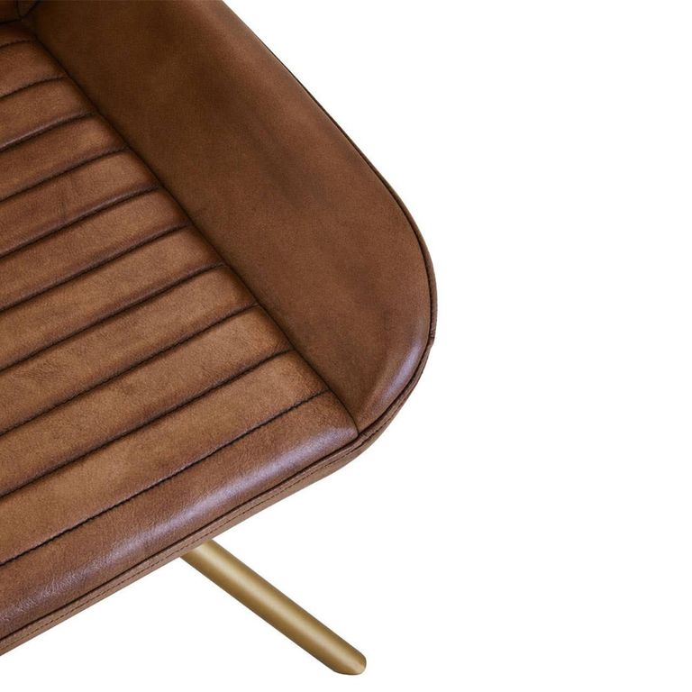 Buffalo Accent Chair - Swivel - Brown - Leather