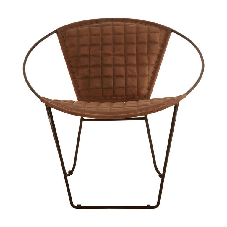 Buffalo Iron Chair - Light Brown - Leather