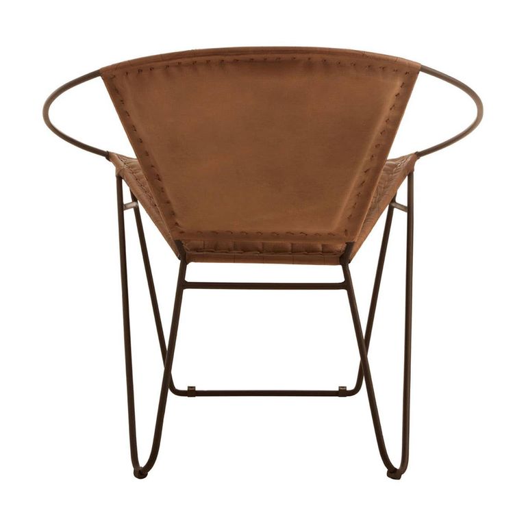 Buffalo Iron Chair - Light Brown - Leather