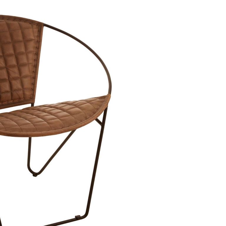 Buffalo Iron Chair - Light Brown - Leather
