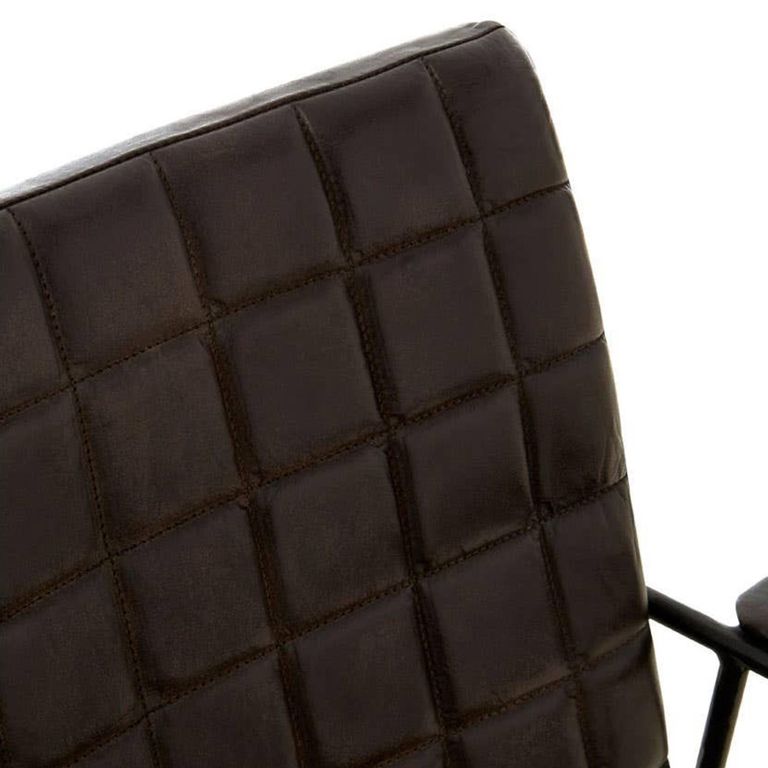 Buffalo Weave Chair - Black - Leather with Metal
