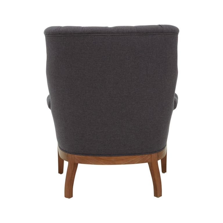 Cabra Armchair - Graphite Grey Fabric with Wood