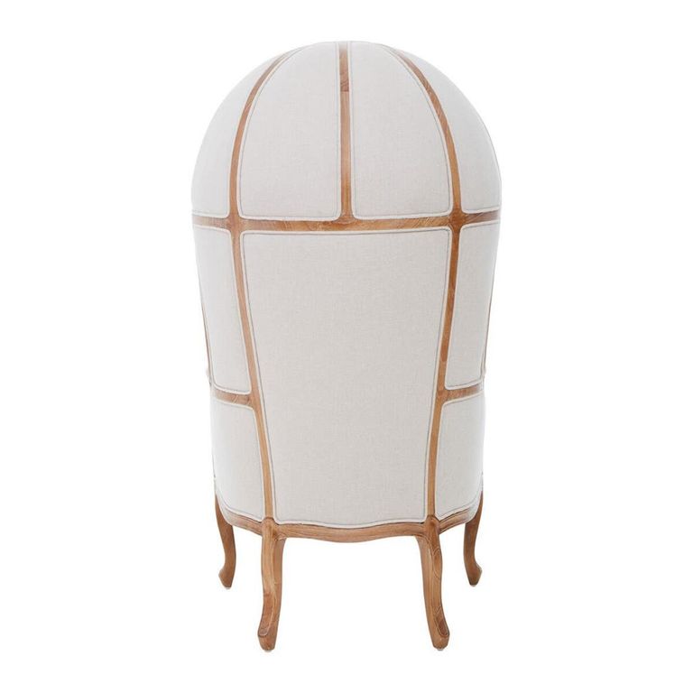 Cabra Dome Armchair - Cream Fabric with Wood Frame