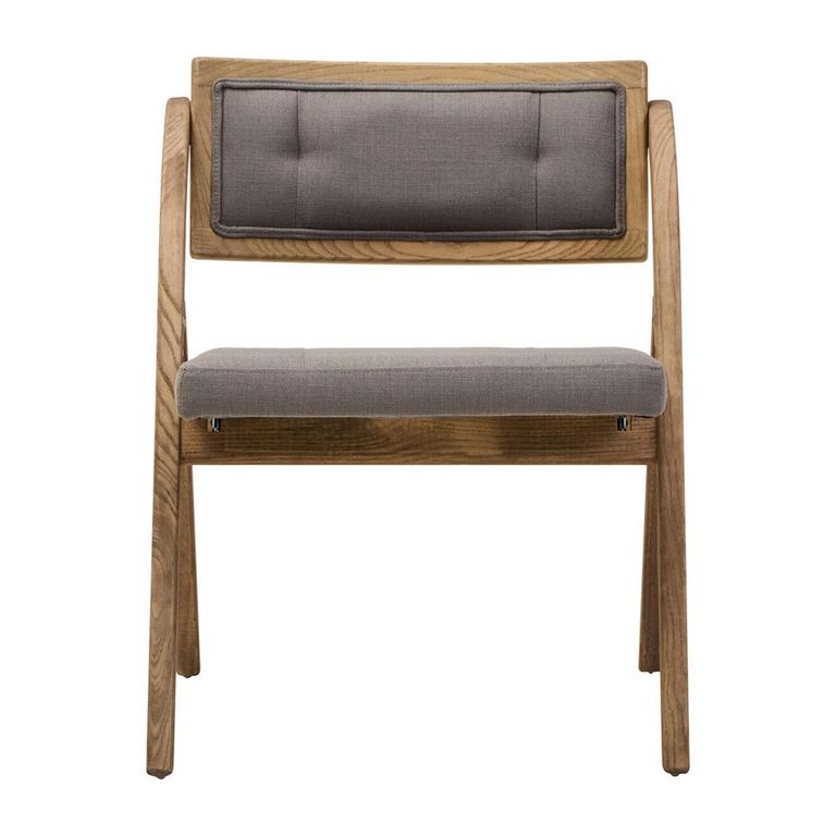 Cebu Folding Chair - Grey Wash - Padded - Elm Wood