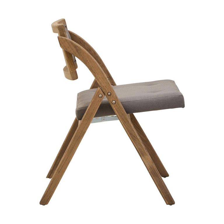 Cebu Folding Chair - Grey Wash - Padded - Elm Wood