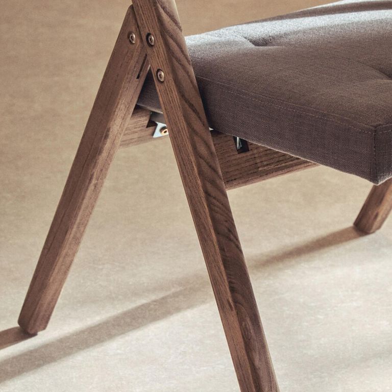 Cebu Folding Chair - Grey Wash - Padded - Elm Wood