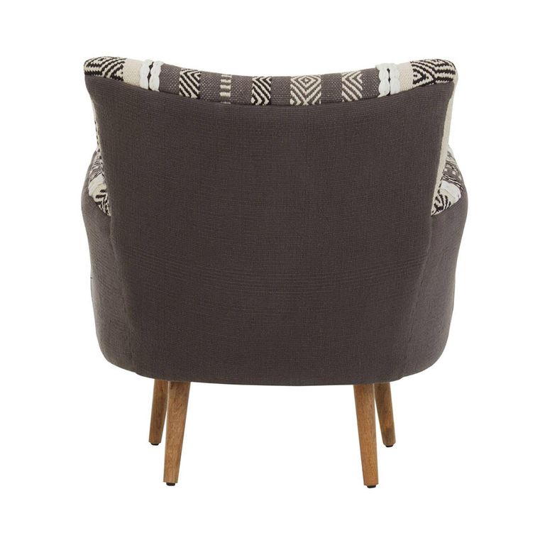 Cefena Armchair - Grey Fabric with Flared Arms