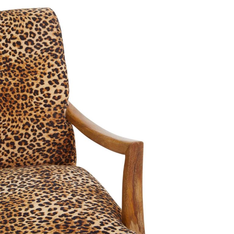 Cefena Armchair - Leopard Print Fabric