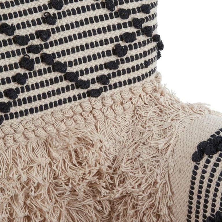 Cefena Armchair - White Fabric - Berber Style