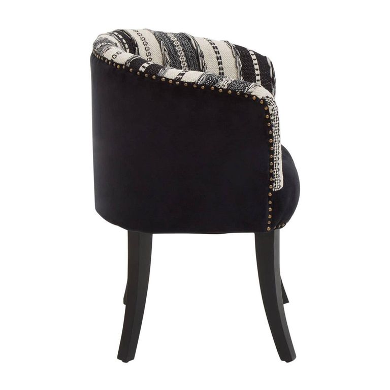 Cefena Chair - Black and White Fabric