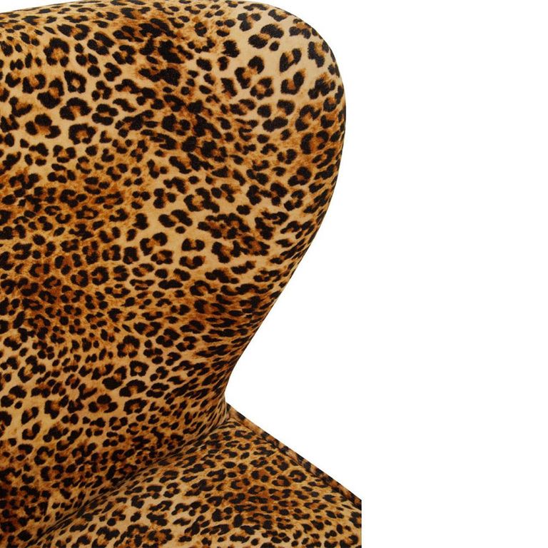 Cefena Chair - Leopard Print Velvet Fabric