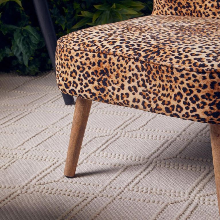 Cefena Chair - Leopard Print Velvet Fabric