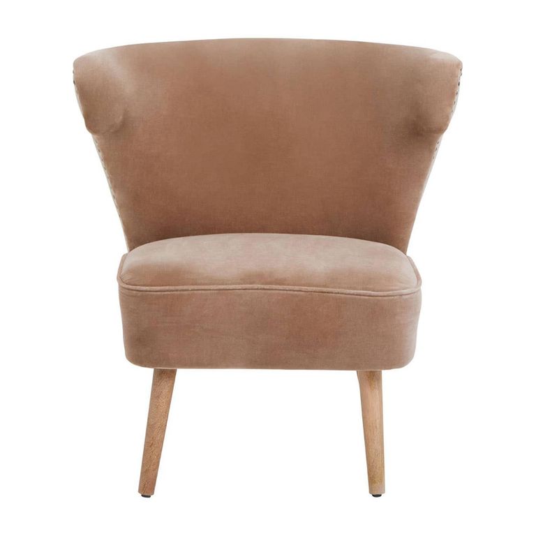 Cefena Chair - Mink Velvet Fabric