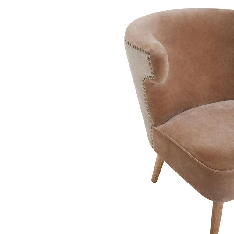 Cefena Chair - Mink Velvet Fabric