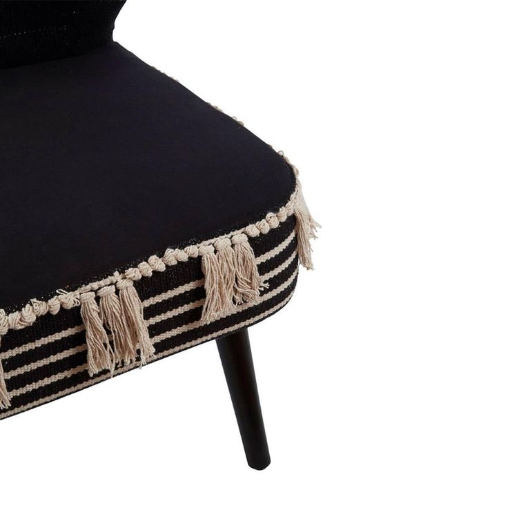 Cefena Moroccan Chair - Black Fabric