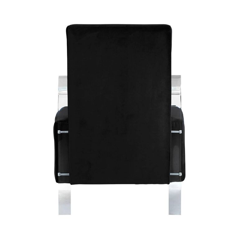 Clarence Accent Chair - Black Velvet Fabric