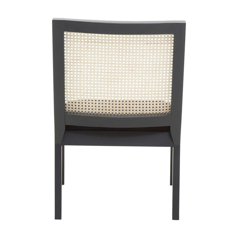 Corso Armchair - Black Wood and Rattan