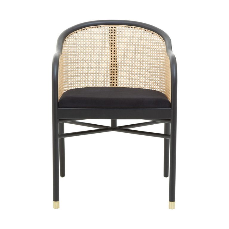 Corso Chair - Black Wood and Rattan